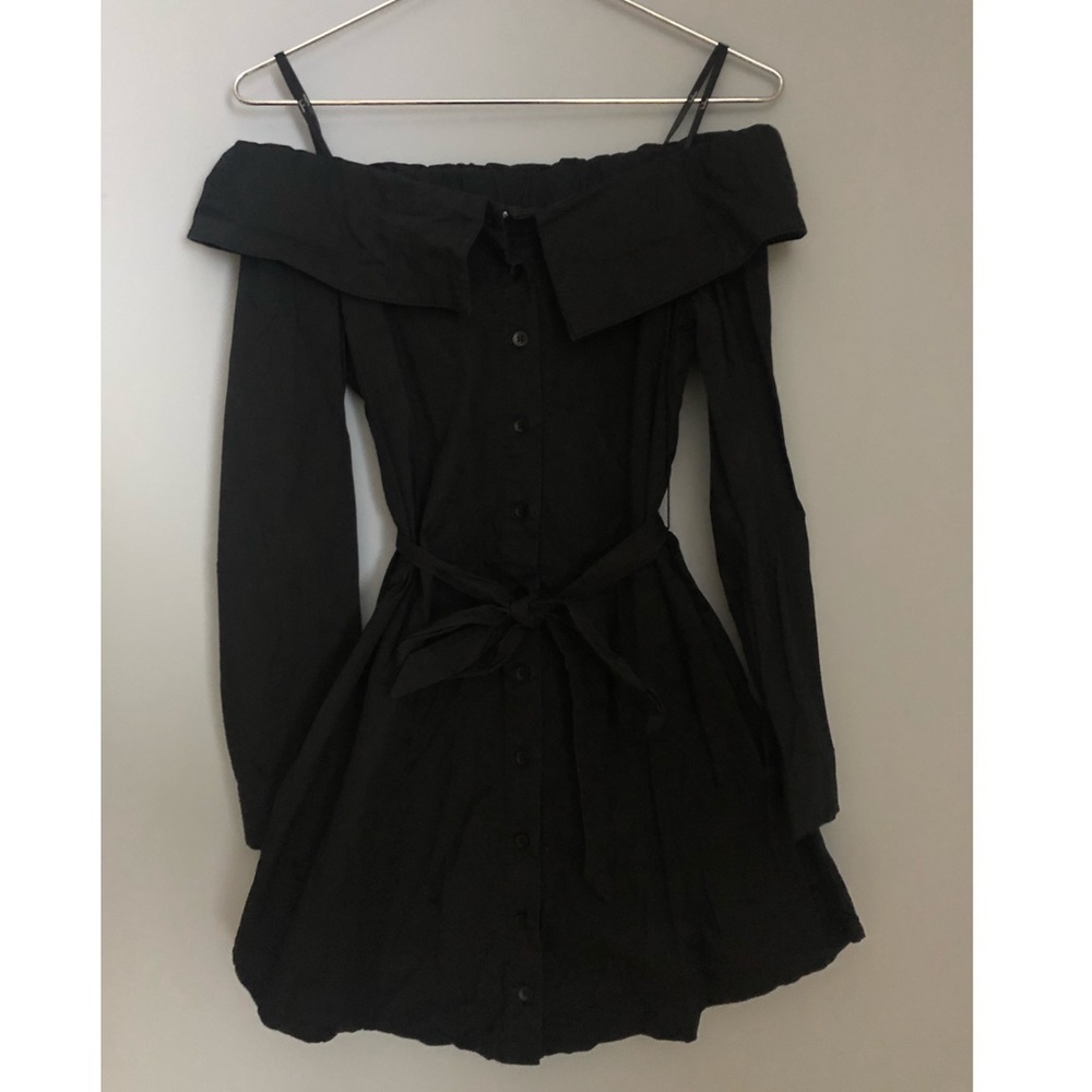 Lulu’s off the shoulder little black dress